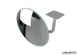 Round interior rear view mirrors for lorries