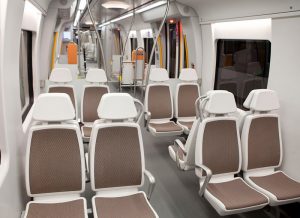 Interior de los trenes que cubren la Línea 3 de Metro Bilbao