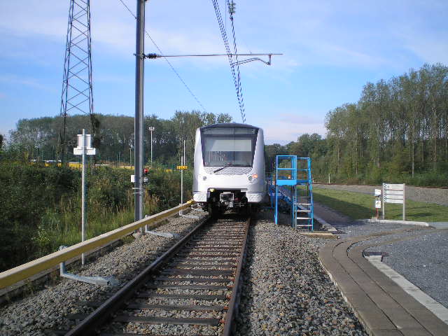 Unidad CAF en el metro de Bruselas